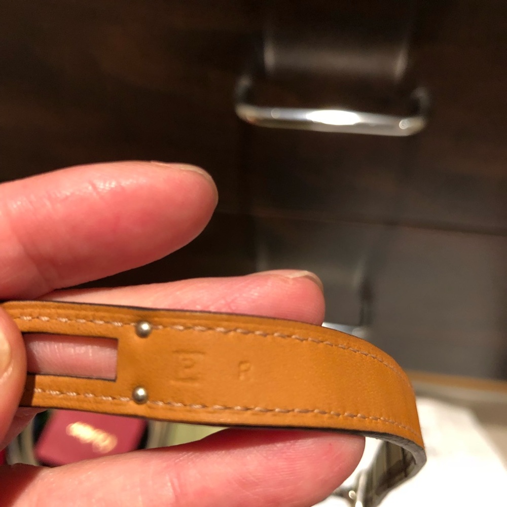 Hermes Kelly double tour in matte croc graphite - Picture 3 of 8